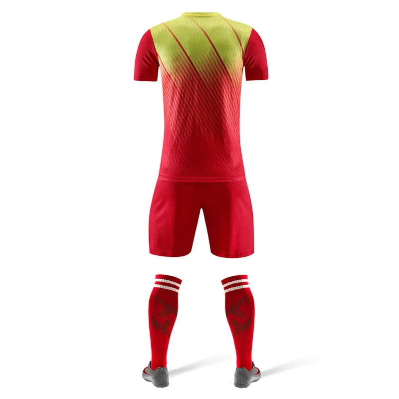 Customized Football Jerseys Men Boys Soccer Clothes Sets Short Sleeve Kids Football Uniforms Adult Kids Uniforms