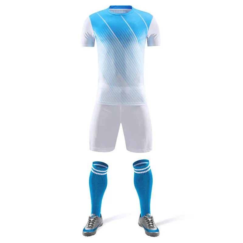 Customized Football Jerseys Men Boys Soccer Clothes Sets Short Sleeve Kids Football Uniforms Adult Kids Uniforms