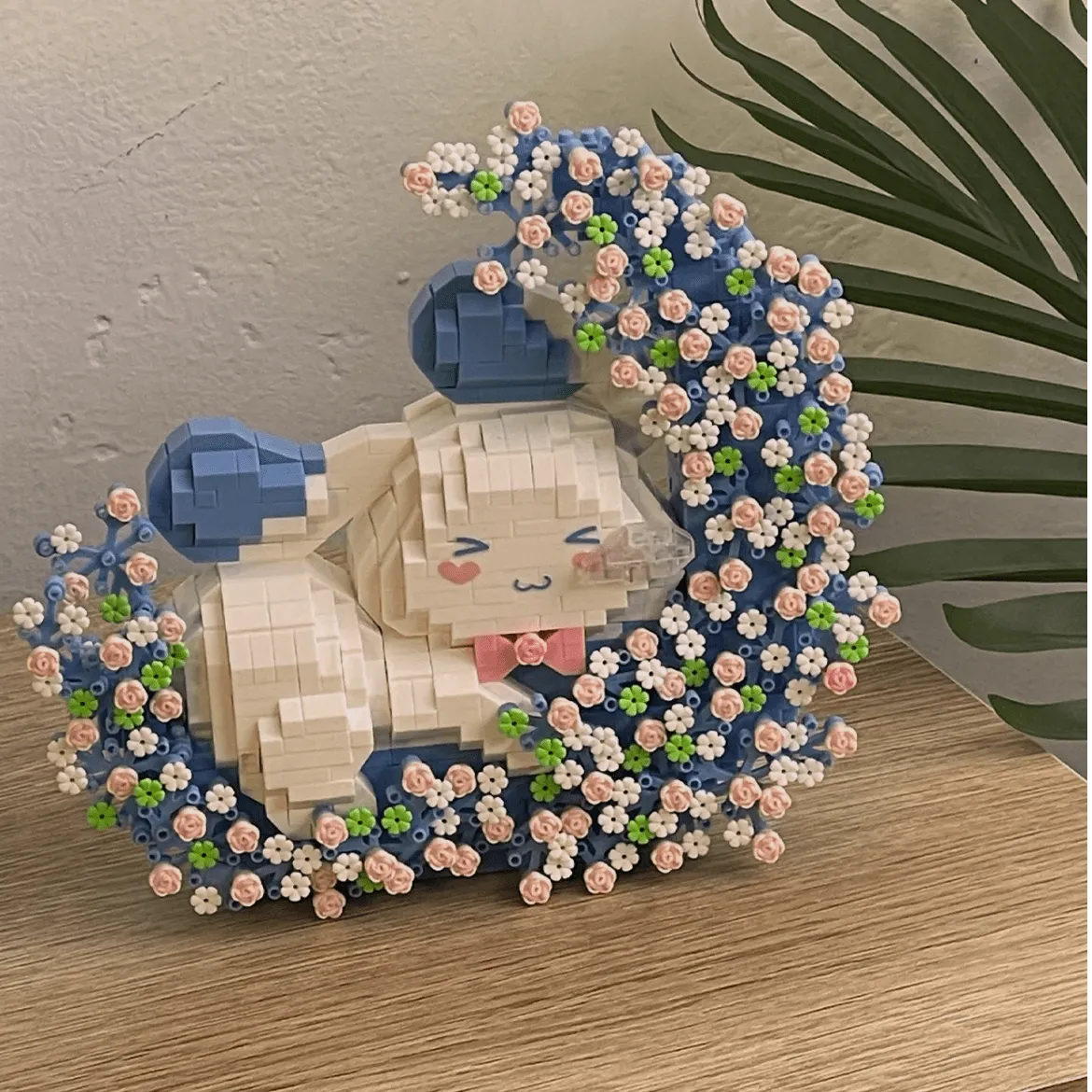 Cute LEGO Compatible Cinnamoroll Floral Moon Building Bricks