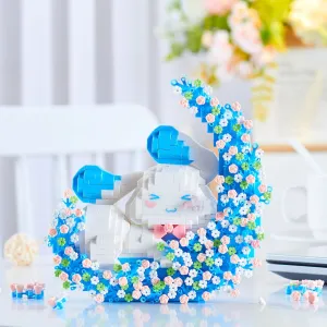 Cute LEGO Compatible Cinnamoroll Floral Moon Building Bricks