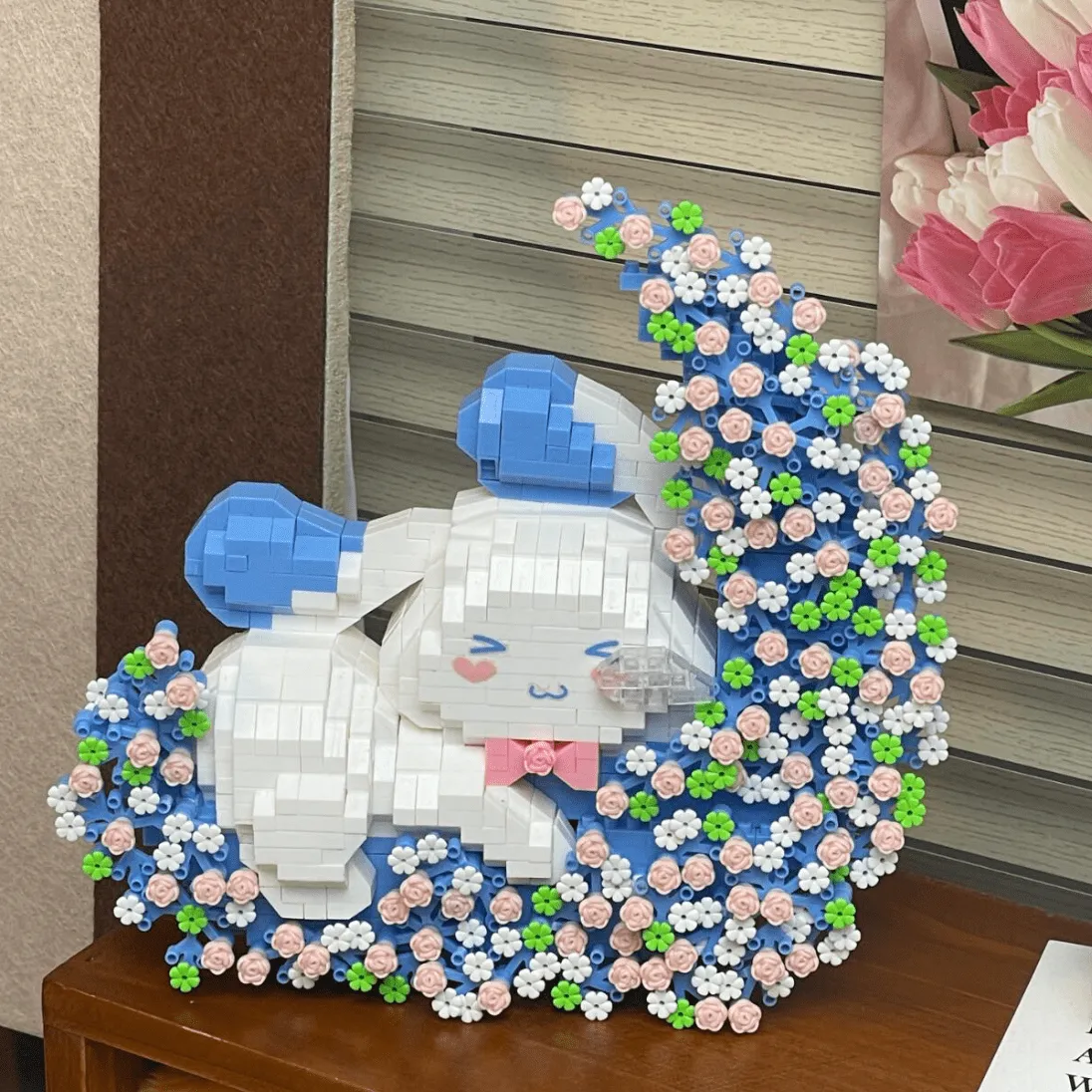Cute LEGO Compatible Cinnamoroll Floral Moon Building Bricks