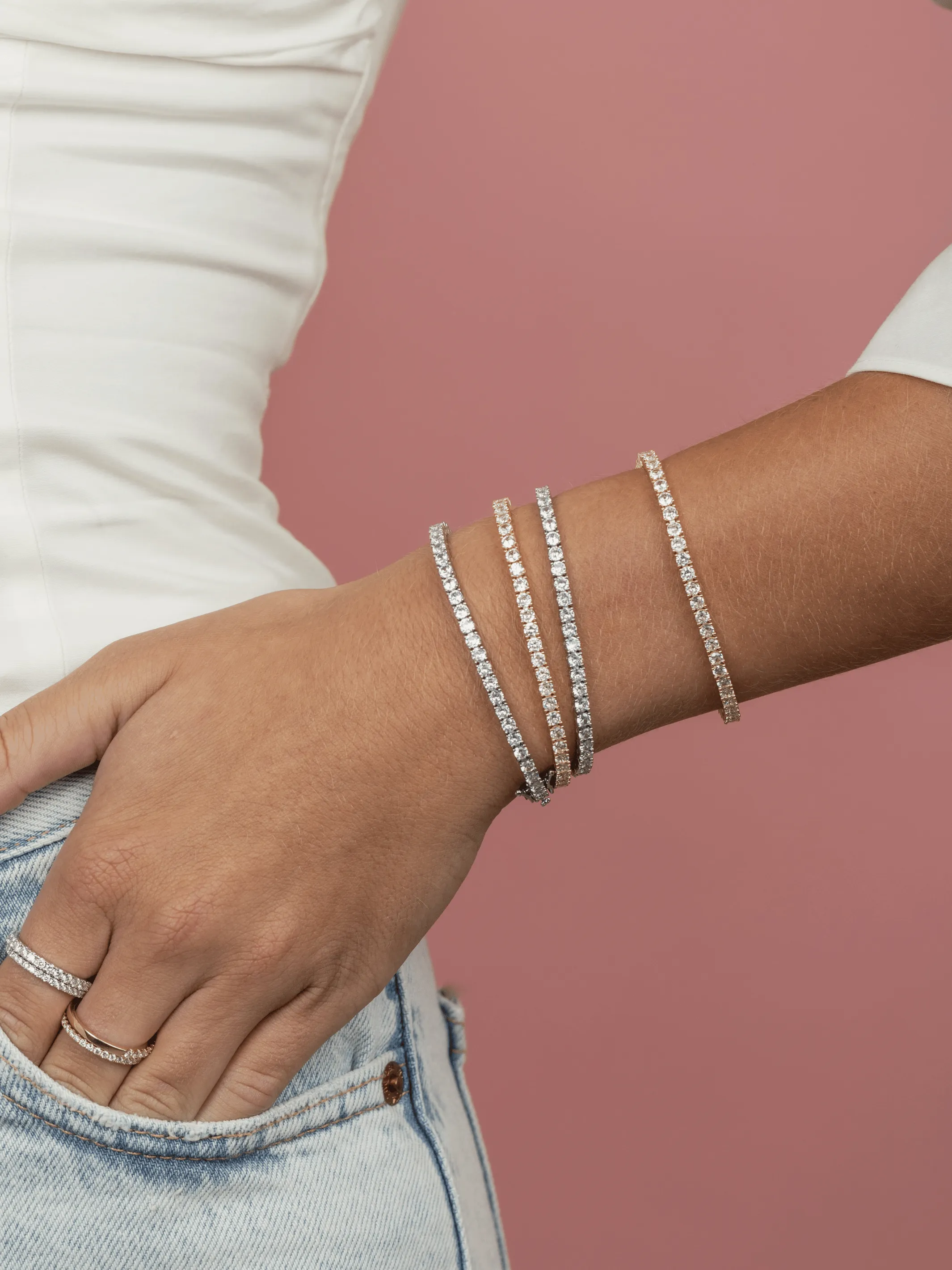 CZ Tennis Bracelet - Large