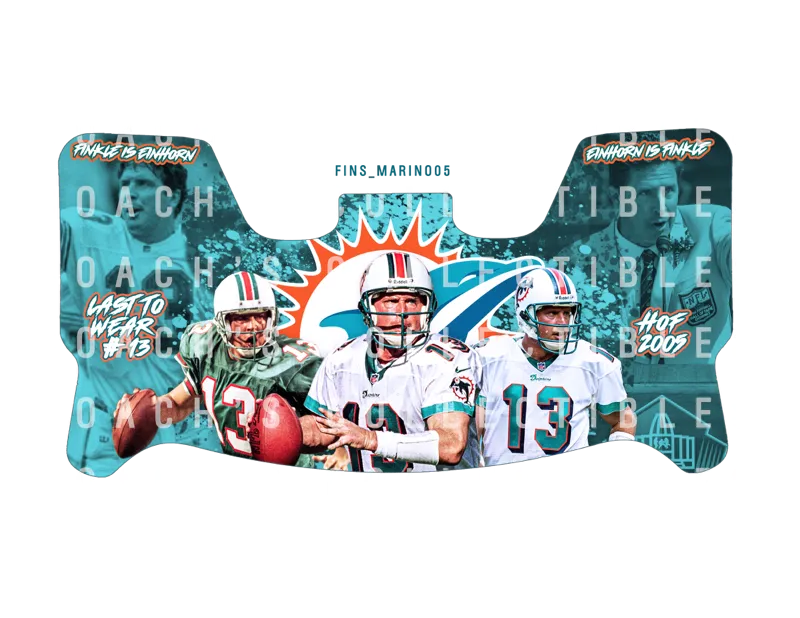 Dan Marino Custom Visor for Any Full Size Riddell Helmet (Universal Fit) (3)