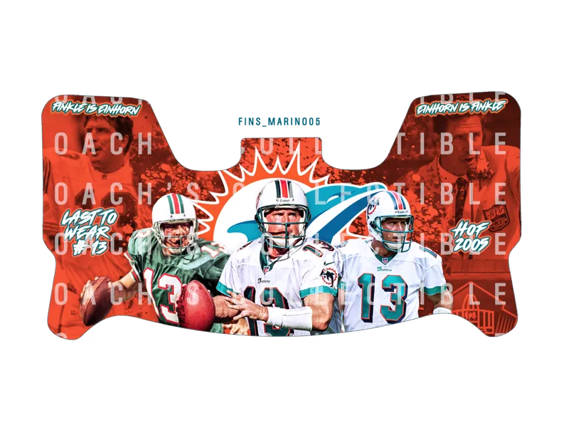 Dan Marino Custom Visor for Any Full Size Riddell Helmet (Universal Fit) (6)
