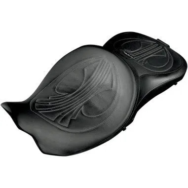 Danny Gray 21-413DAIR Airhawk Longhaul 2-Up XL Seat with Driver Backrest Capability - Drag Stitching
