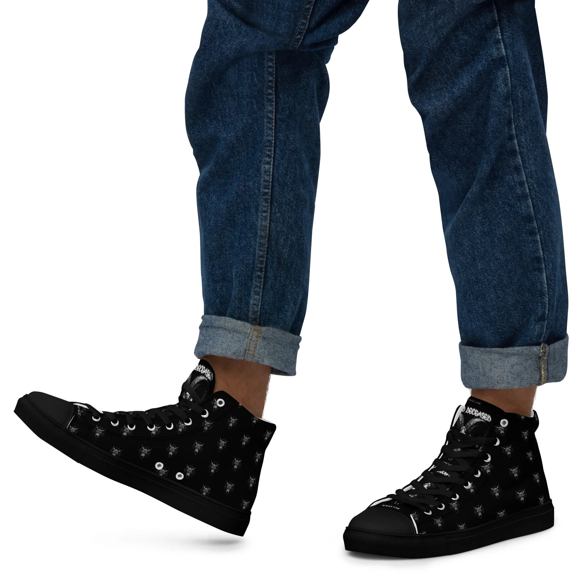 Dead Deceased Men’s high top canvas shoes - Free Delivery! Rock / Metal / Alternative / Gothic shoes - Alternative Apparel Only from Phase B Records.