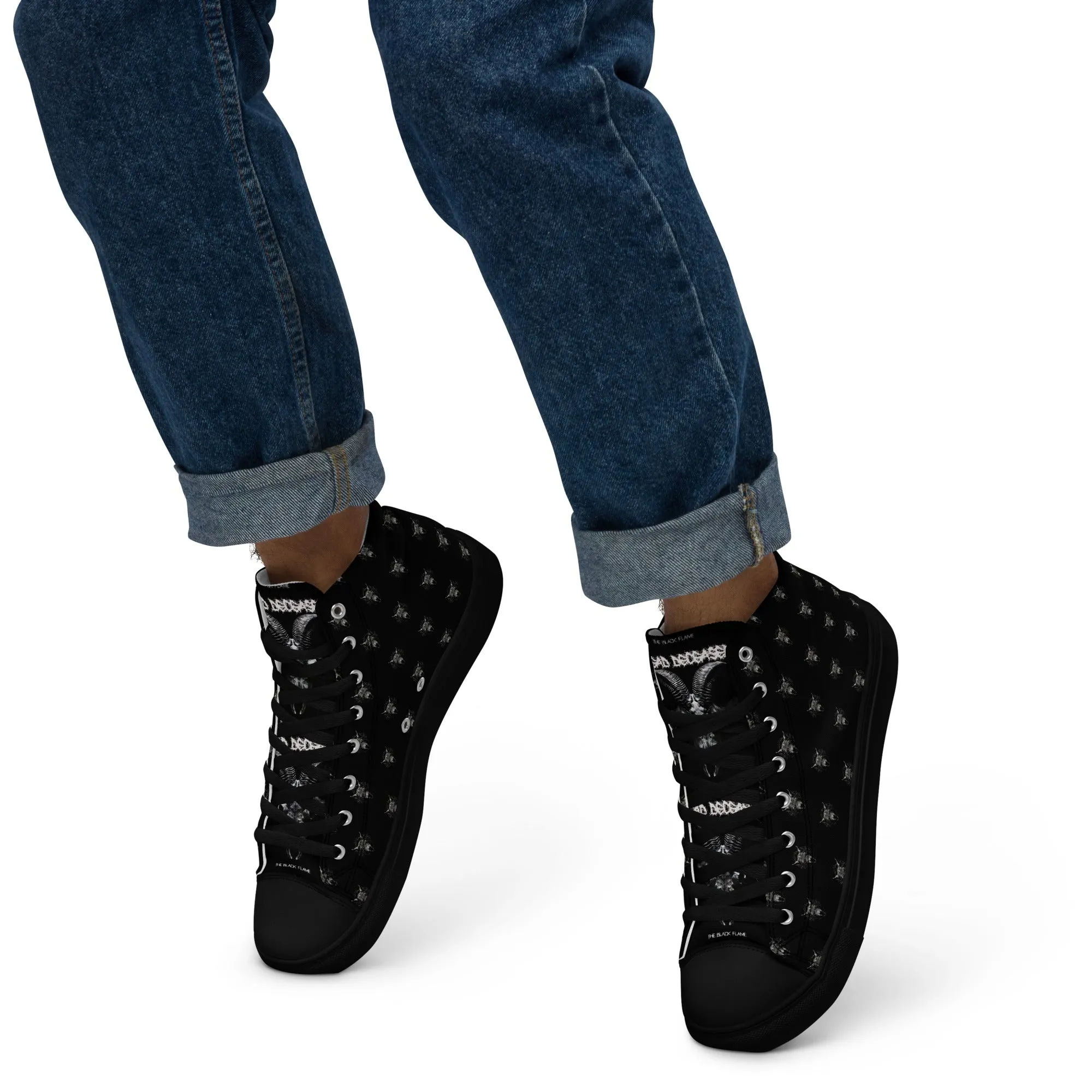 Dead Deceased Men’s high top canvas shoes - Free Delivery! Rock / Metal / Alternative / Gothic shoes - Alternative Apparel Only from Phase B Records.