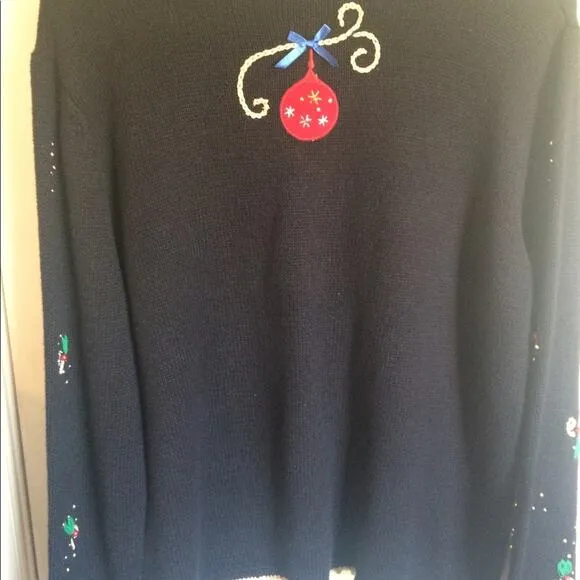 Design originals studio joy festive Christmas sweater L ornaments