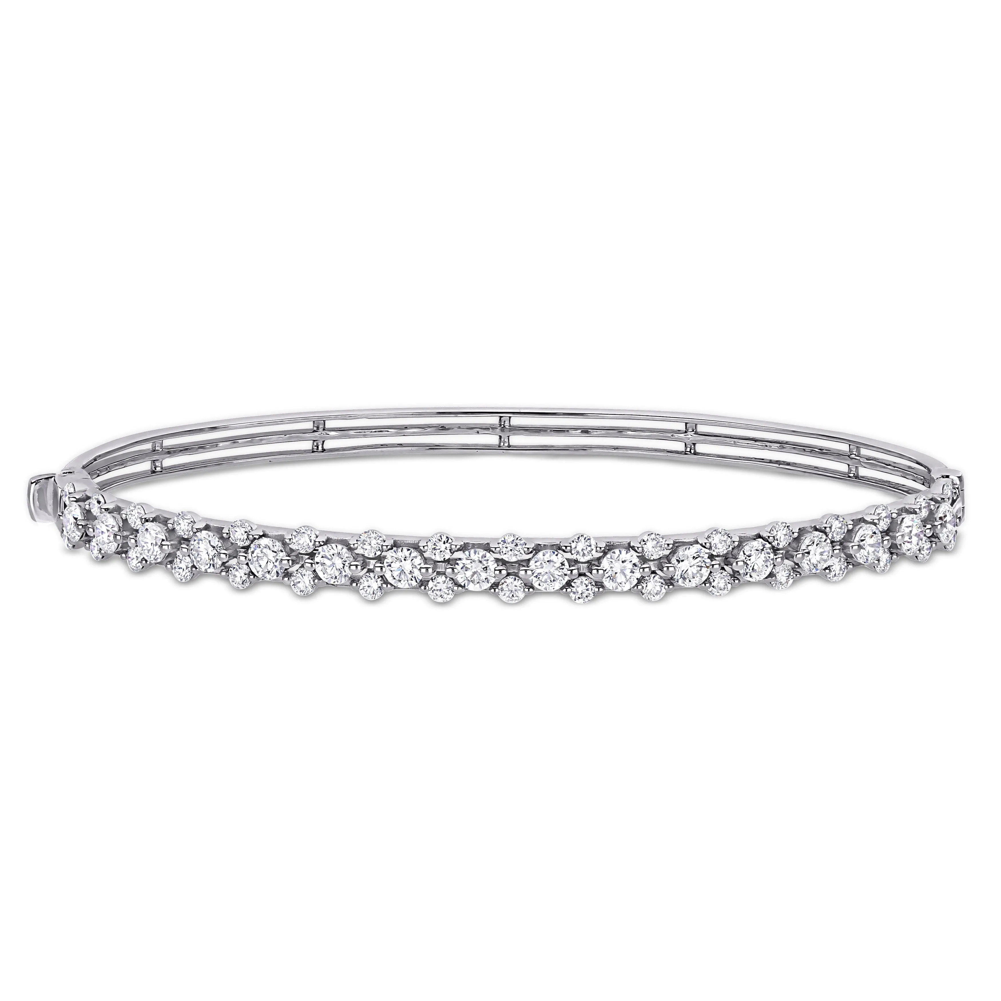 Diamond Half Tennis Bangle