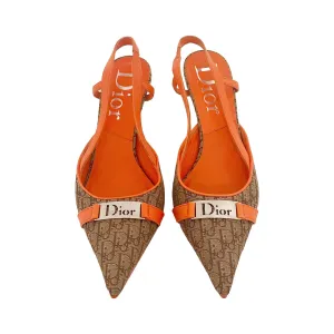 Dior Orange Logo Heels