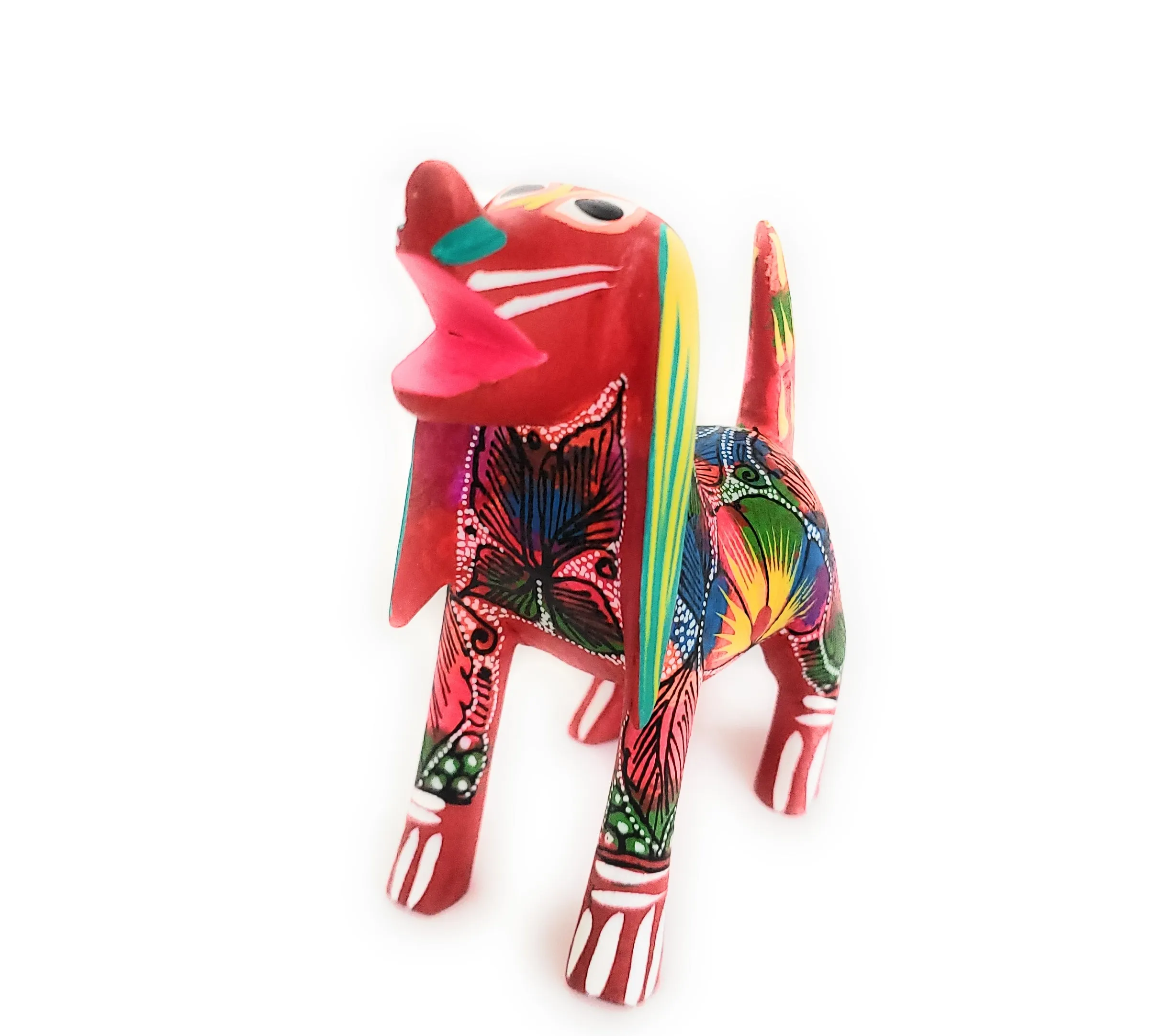 Dog Alebrije  Wood Carving Oaxacan Folk Art