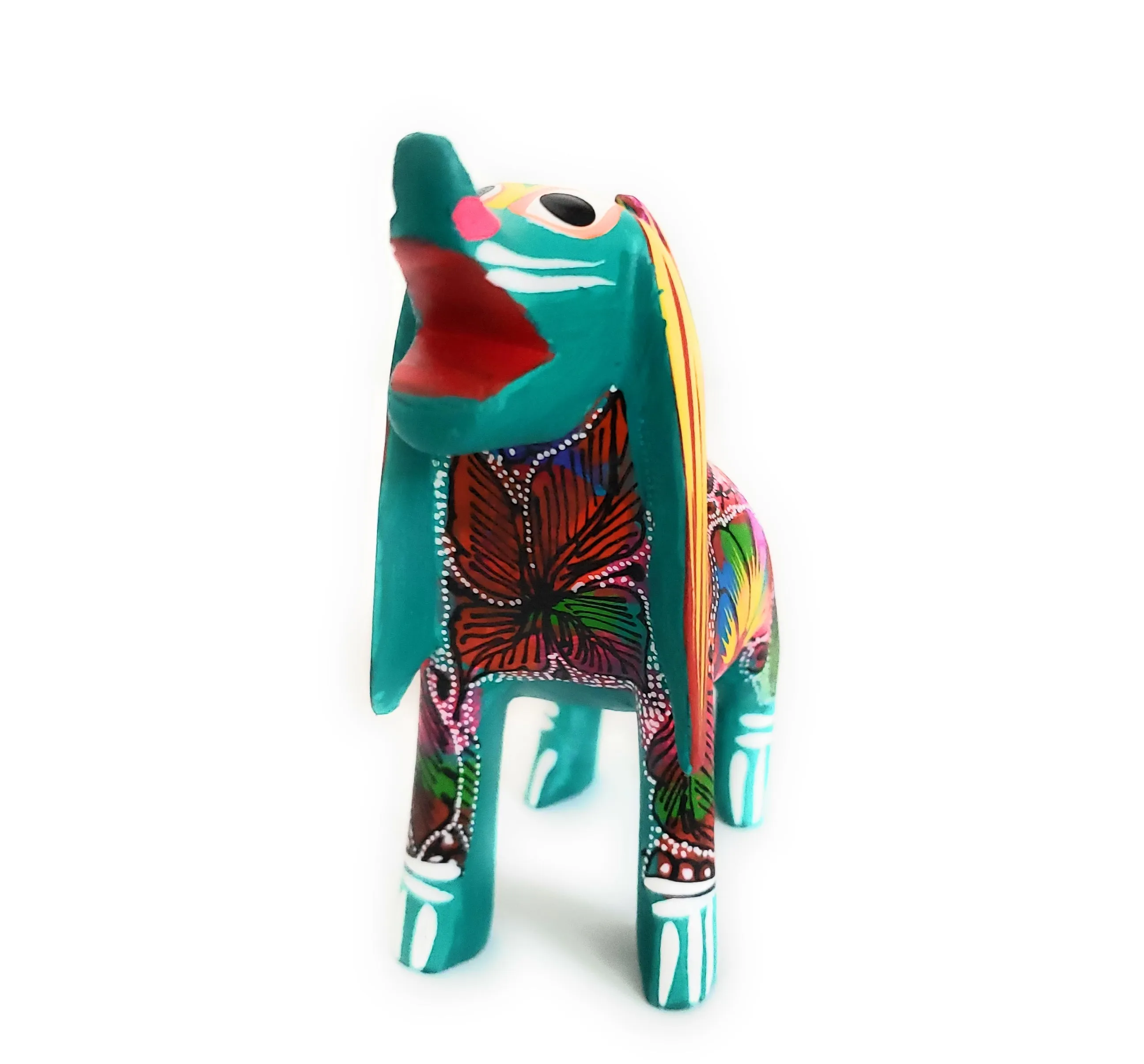 Dog Alebrije  Wood Carving Oaxacan Folk Art
