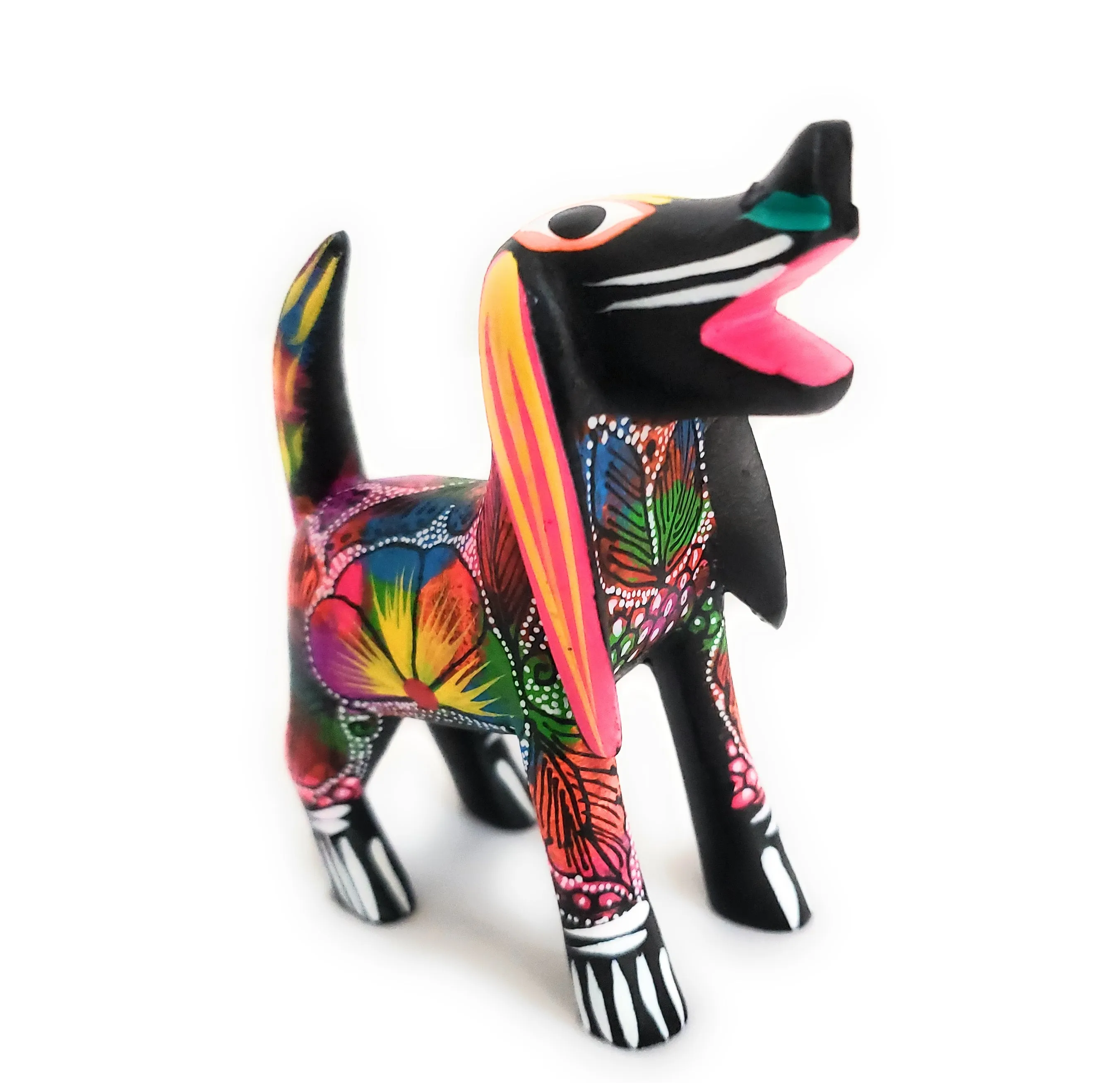 Dog Alebrije  Wood Carving Oaxacan Folk Art