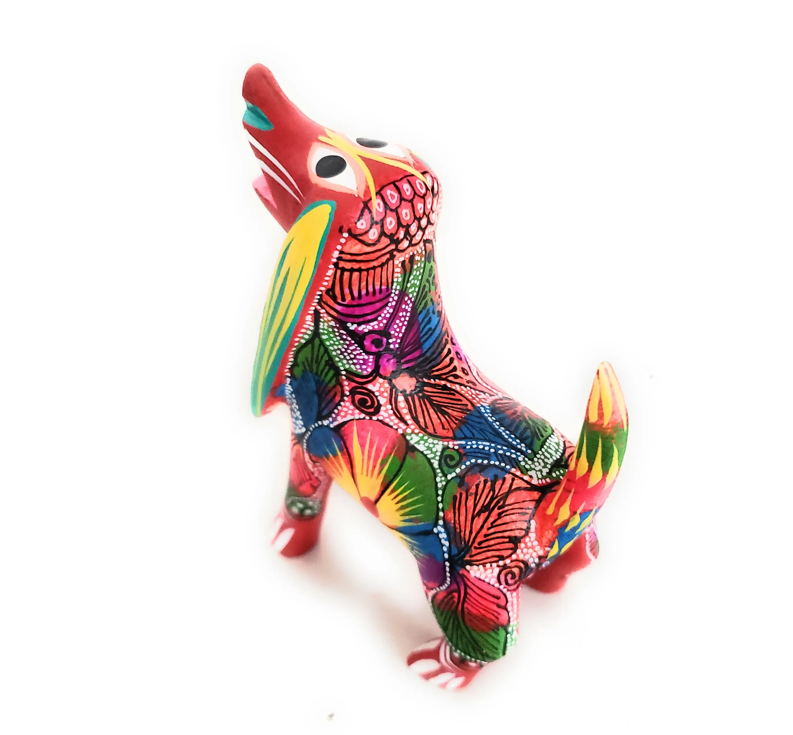 Dog Alebrije  Wood Carving Oaxacan Folk Art