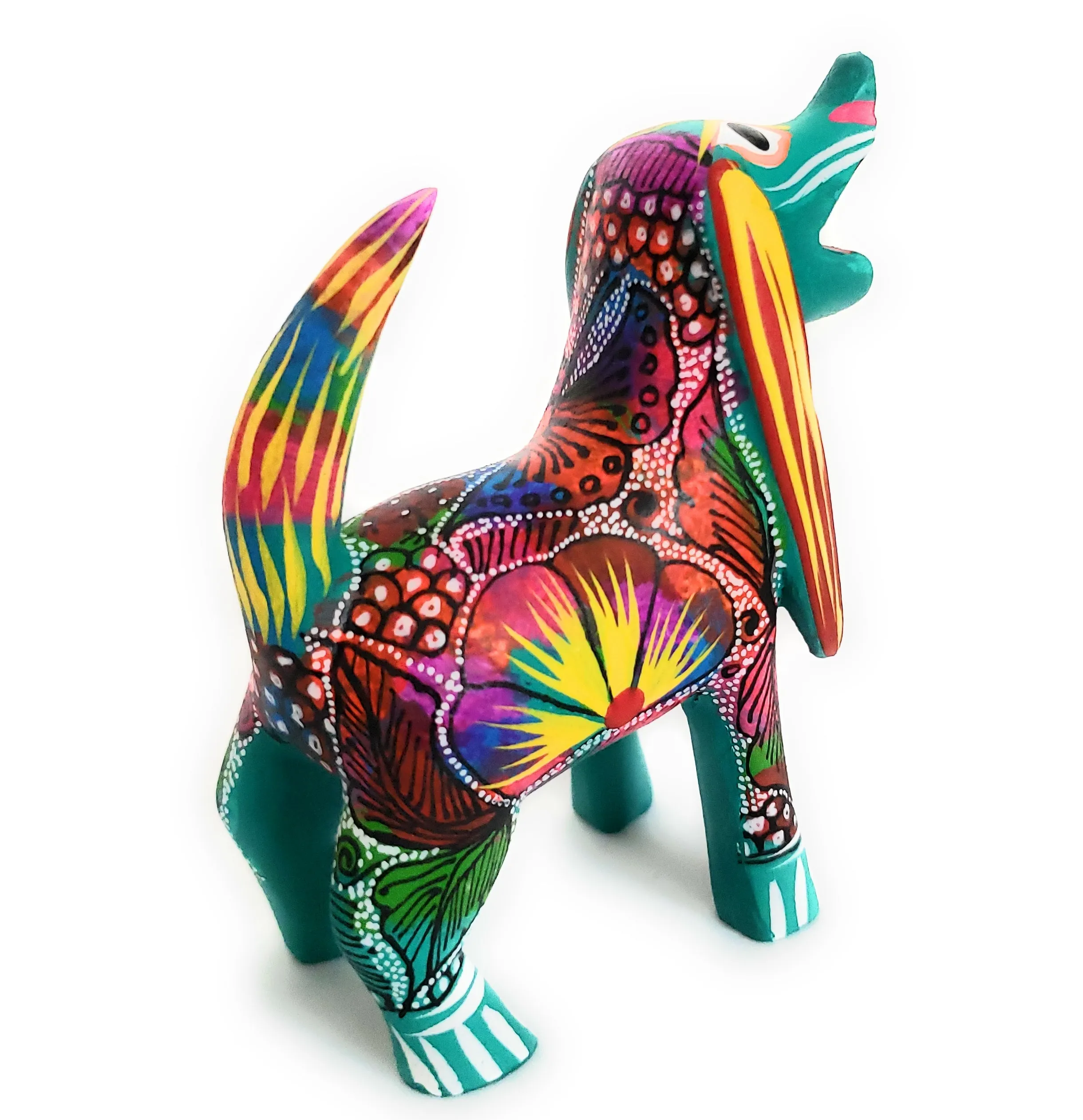 Dog Alebrije  Wood Carving Oaxacan Folk Art