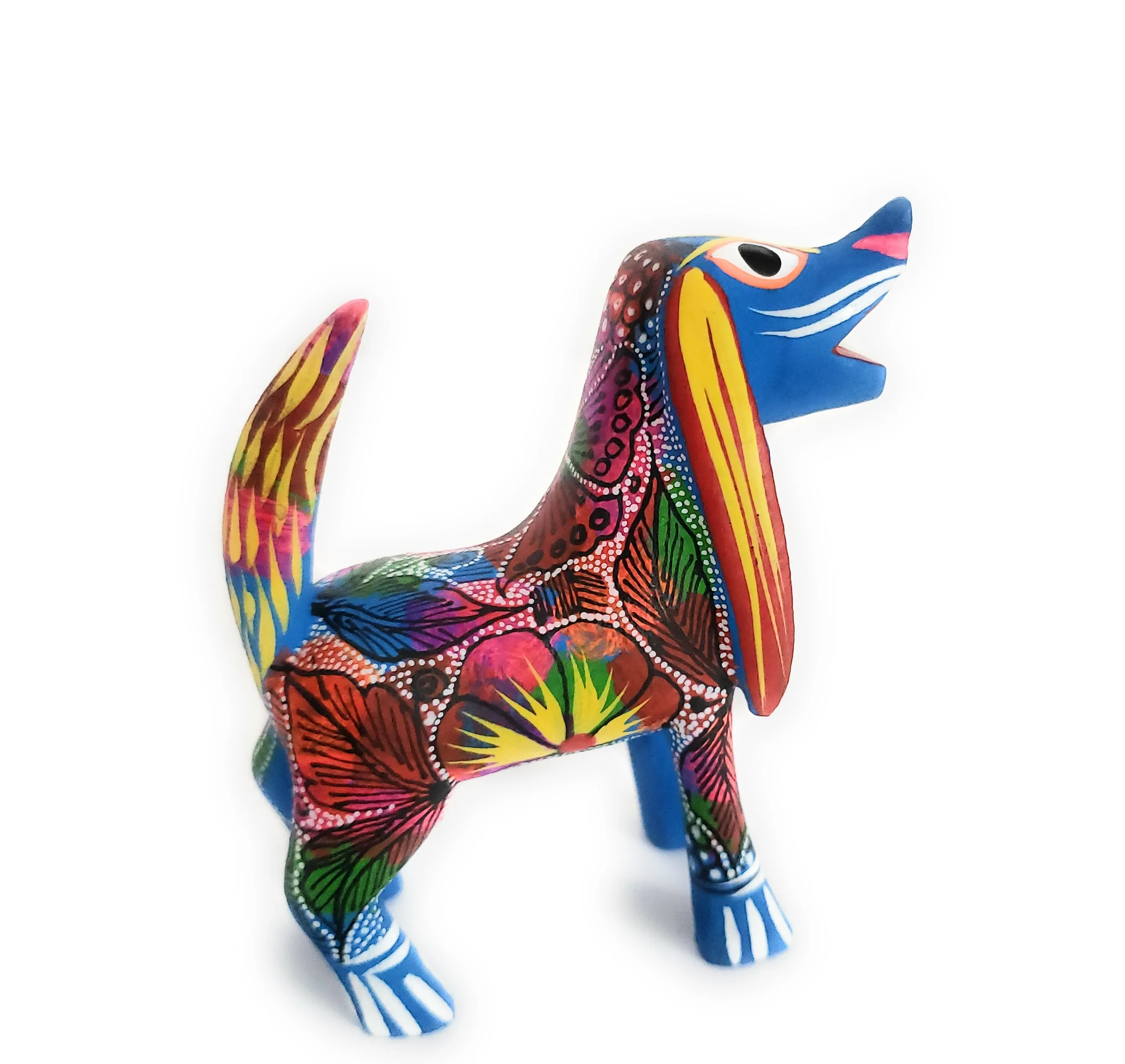 Dog Alebrije  Wood Carving Oaxacan Folk Art