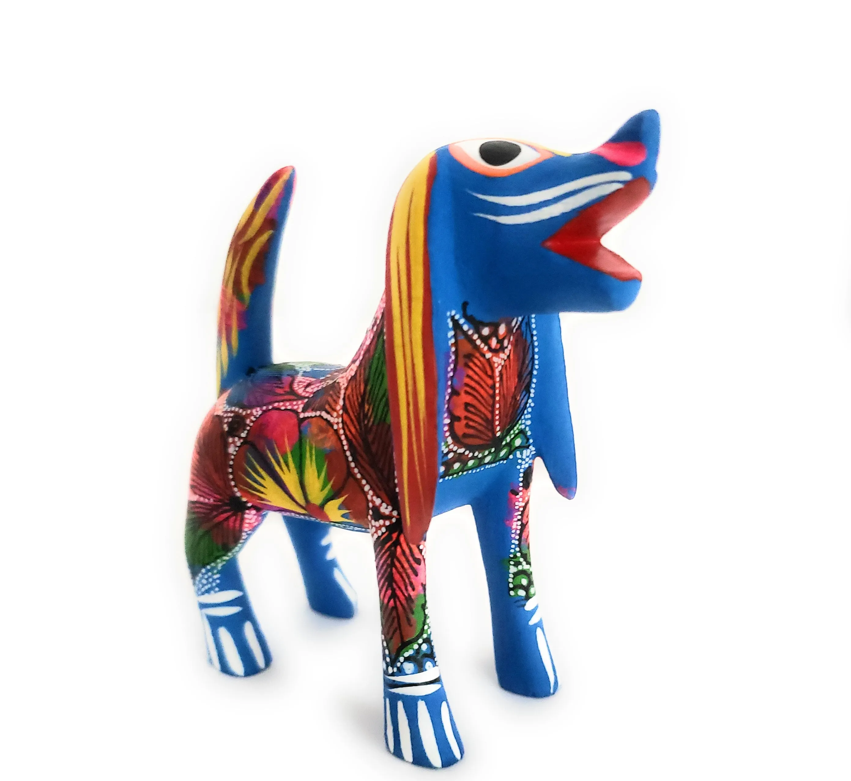 Dog Alebrije  Wood Carving Oaxacan Folk Art