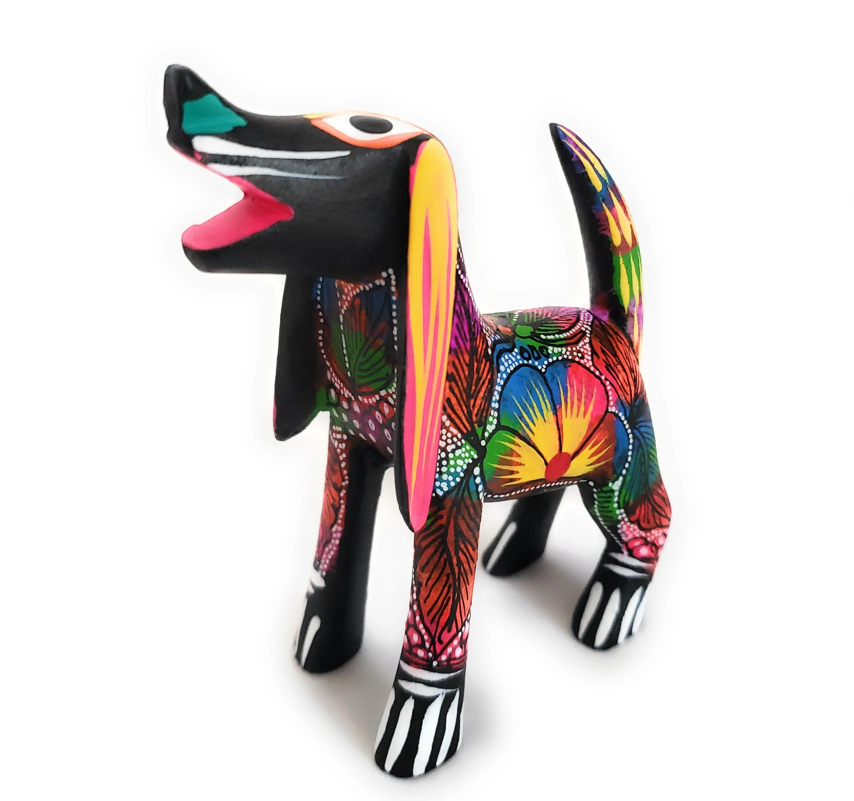 Dog Alebrije  Wood Carving Oaxacan Folk Art