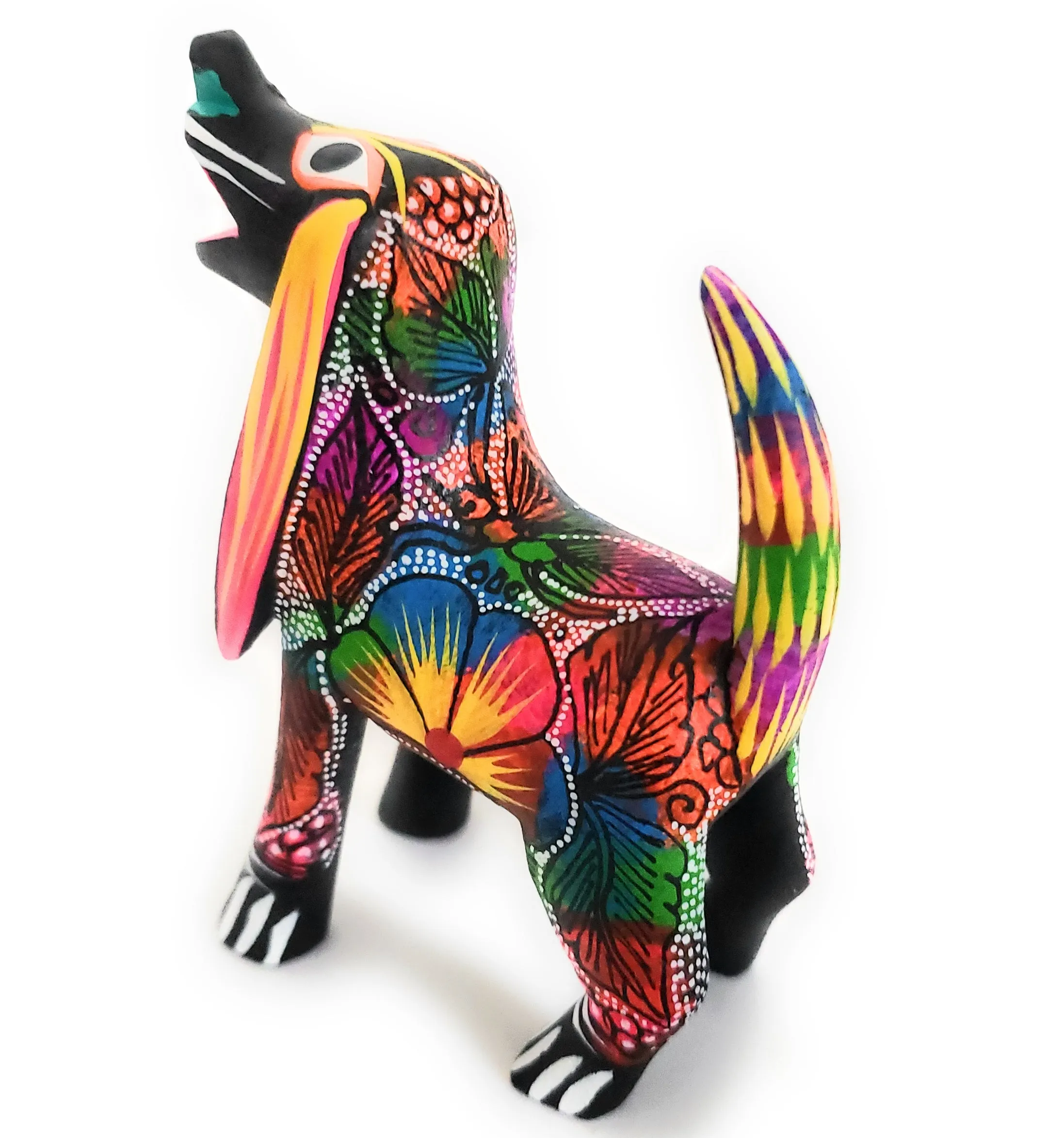 Dog Alebrije  Wood Carving Oaxacan Folk Art