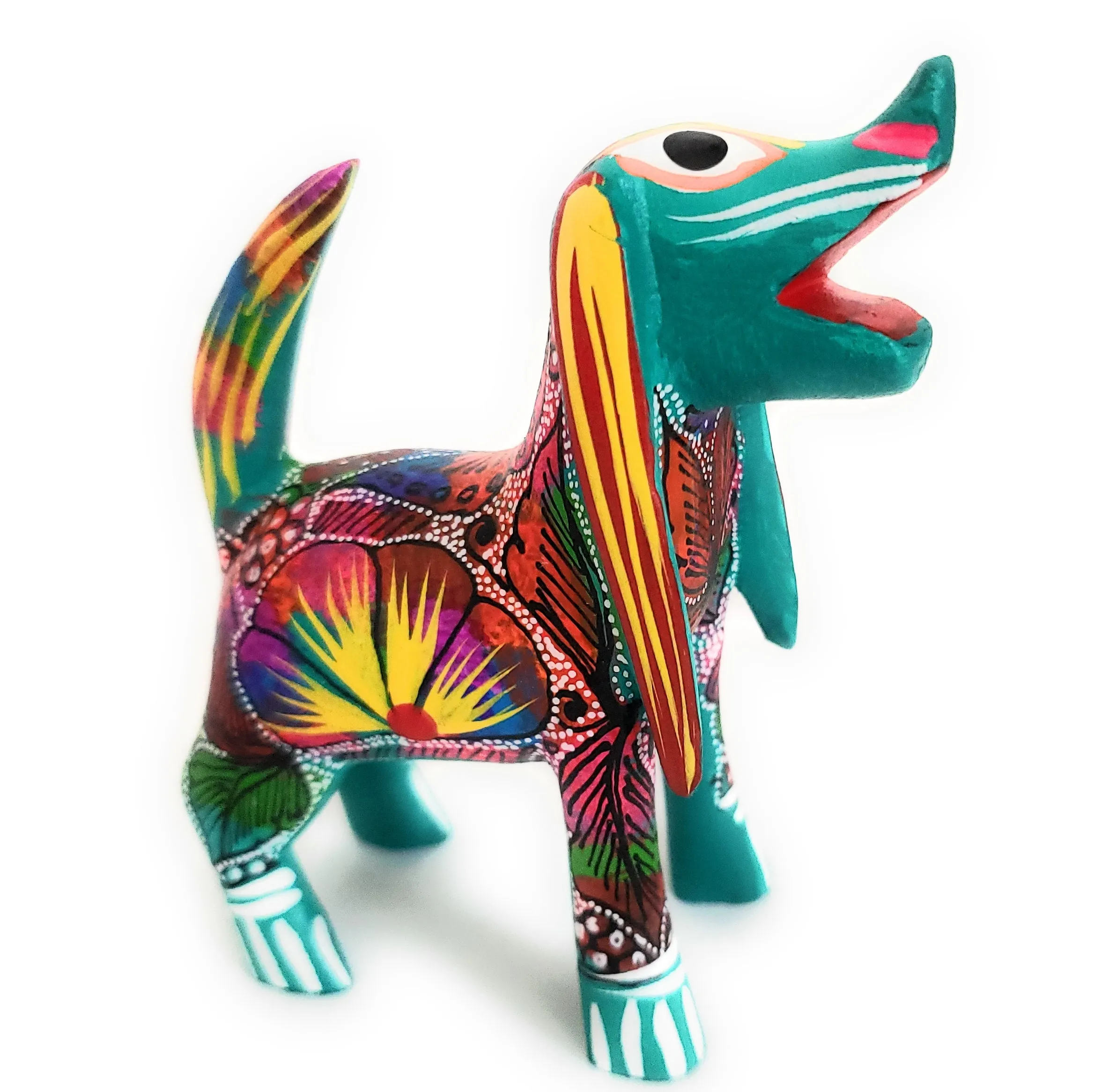 Dog Alebrije  Wood Carving Oaxacan Folk Art