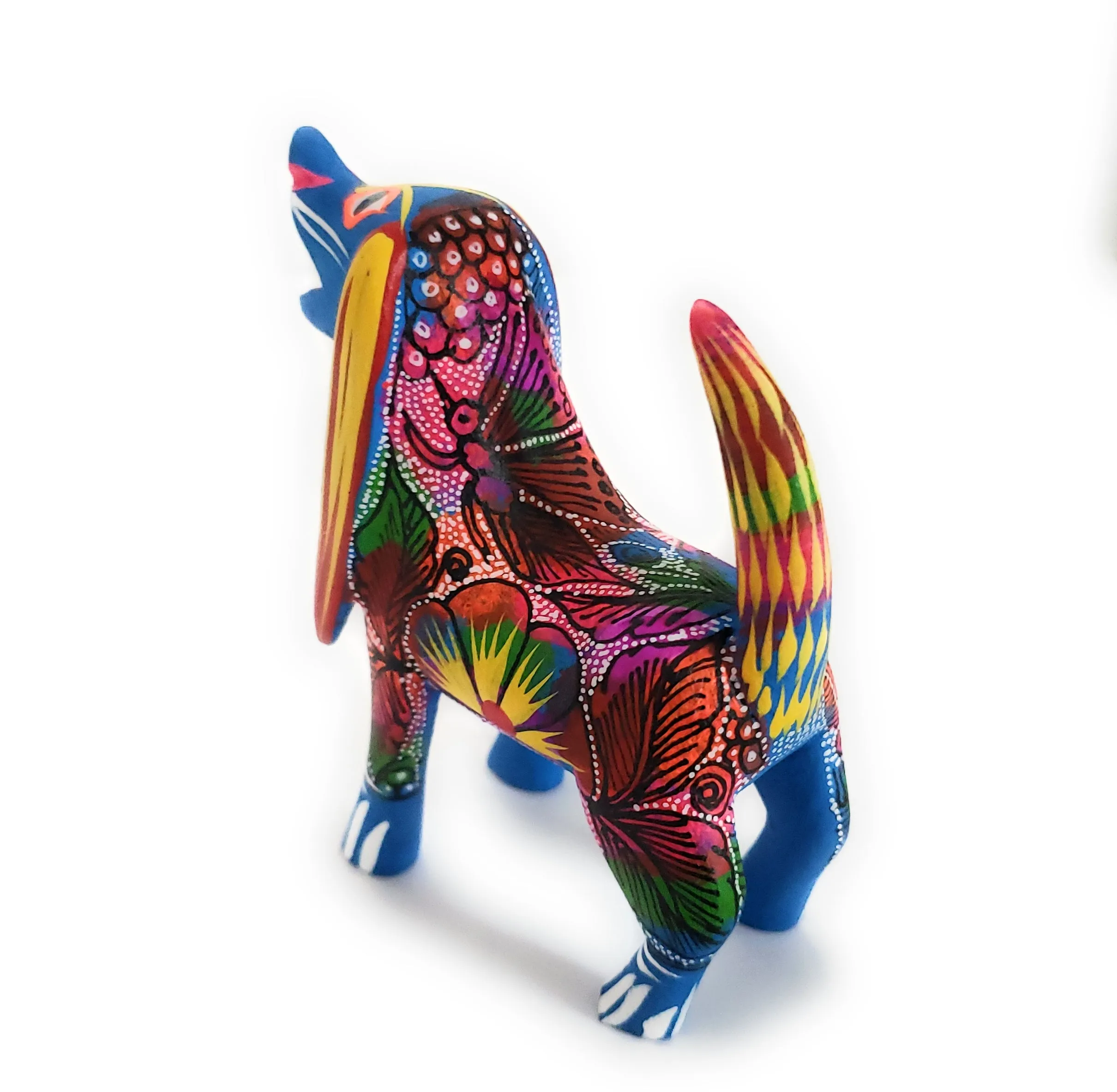 Dog Alebrije  Wood Carving Oaxacan Folk Art