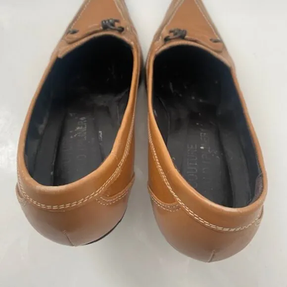 DONALD J. PLINER Italian Leather &quot;Rapid&quot; Tan/Camel Pump Heel Shoes 7