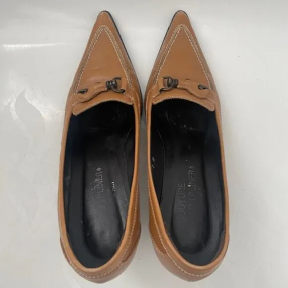 DONALD J. PLINER Italian Leather &quot;Rapid&quot; Tan/Camel Pump Heel Shoes 7