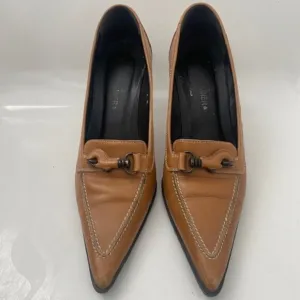 DONALD J. PLINER Italian Leather &quot;Rapid&quot; Tan/Camel Pump Heel Shoes 7