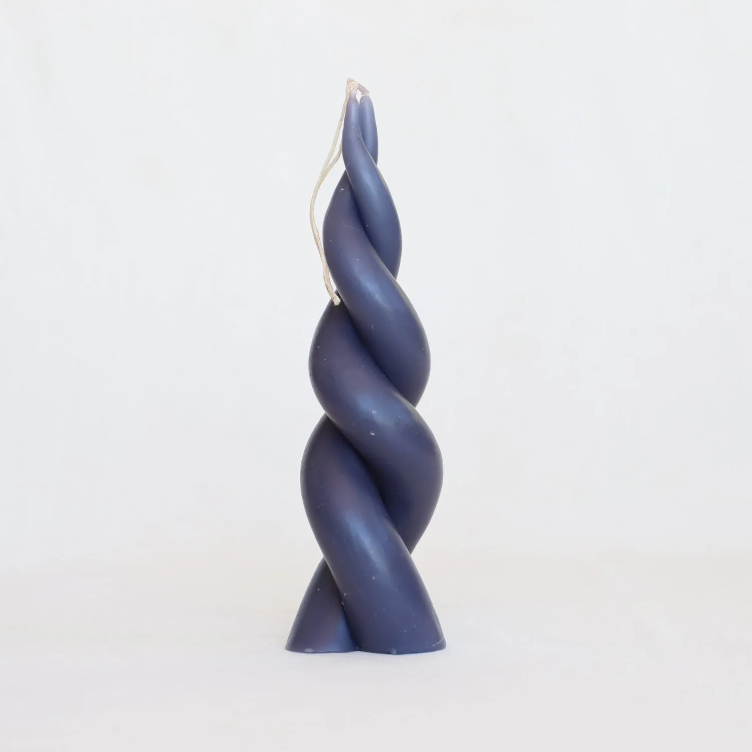 Double Spiral Beeswax Candle | Indigo