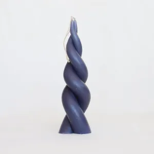 Double Spiral Beeswax Candle | Indigo