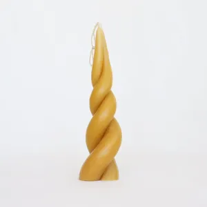 Double Spiral Beeswax Candle | Natural
