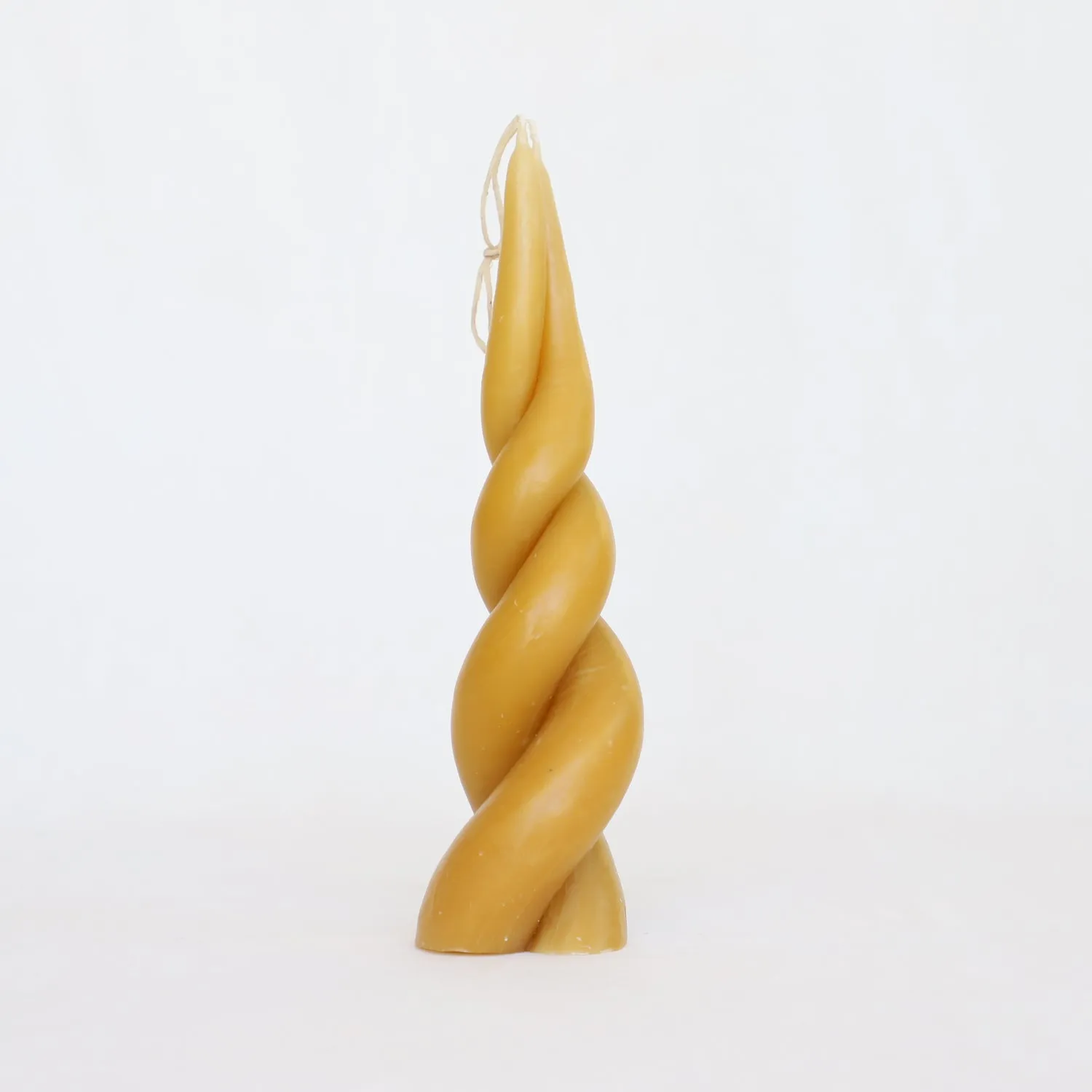 Double Spiral Beeswax Candle | Natural