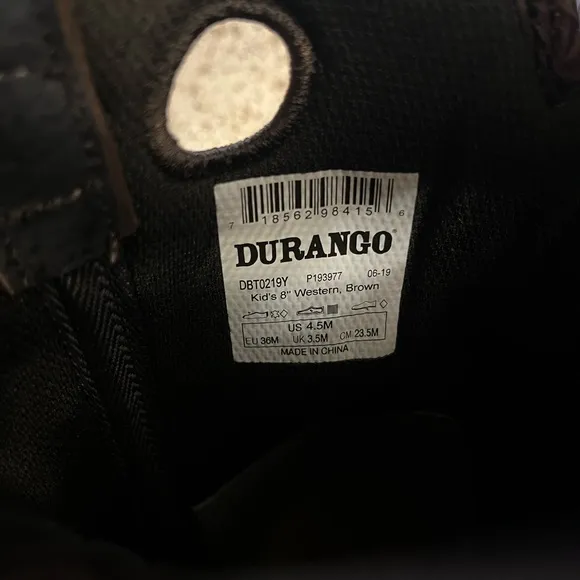 Durango® Lil' Rebel Pro™ Big Kid's Brown Western Boot