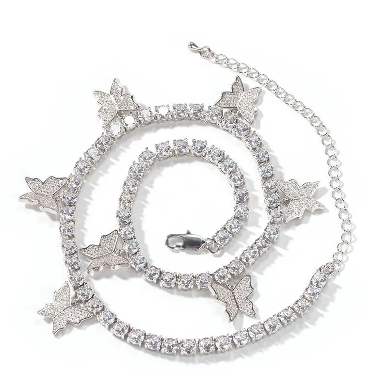 Ethereal Butterfly Tennis Necklace