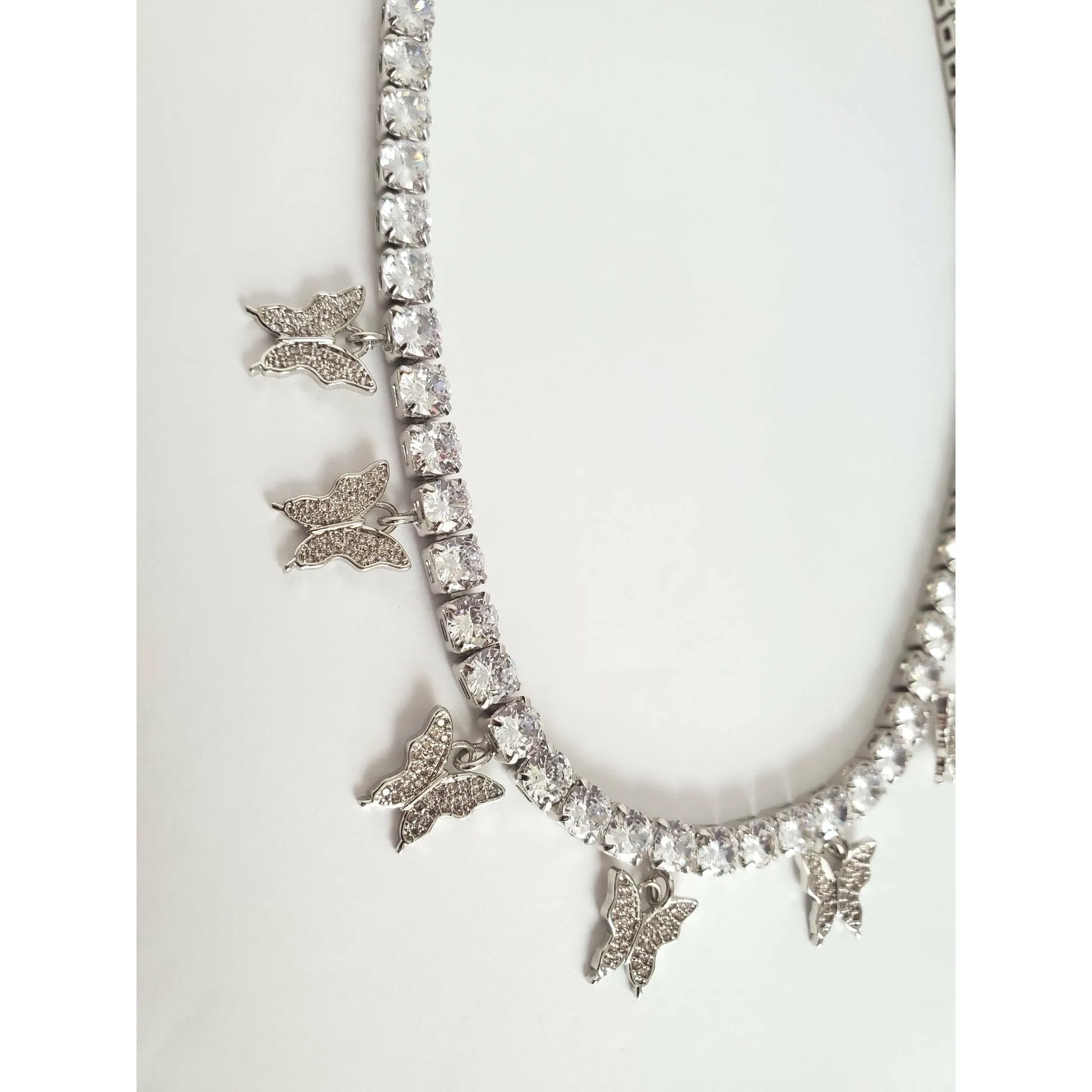 Ethereal Butterfly Tennis Necklace