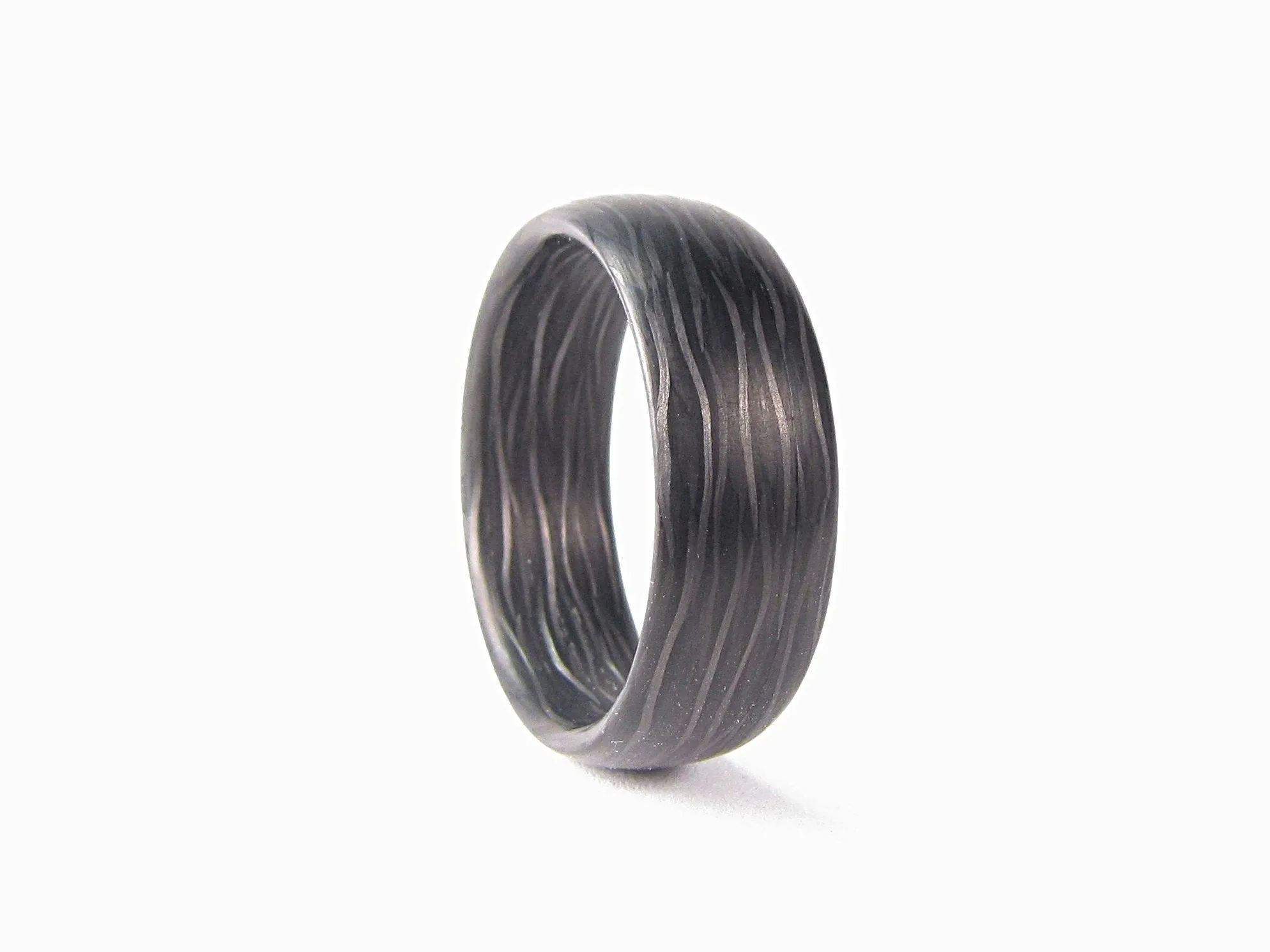Fade - Side Cut Carbon Fiber Men's Wedding Ring