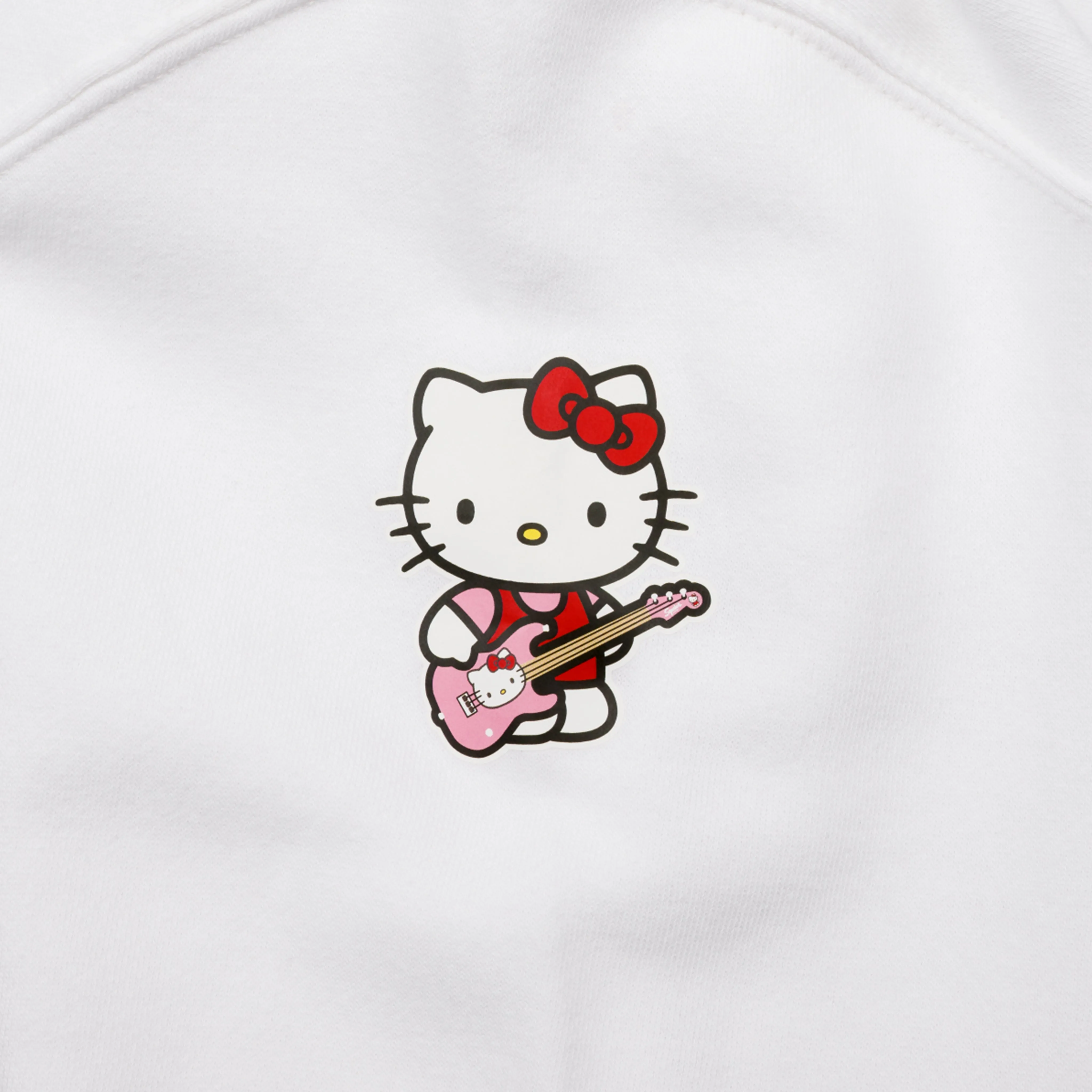 Fender Hello Kitty White Sleeve Logo Hoodie, White