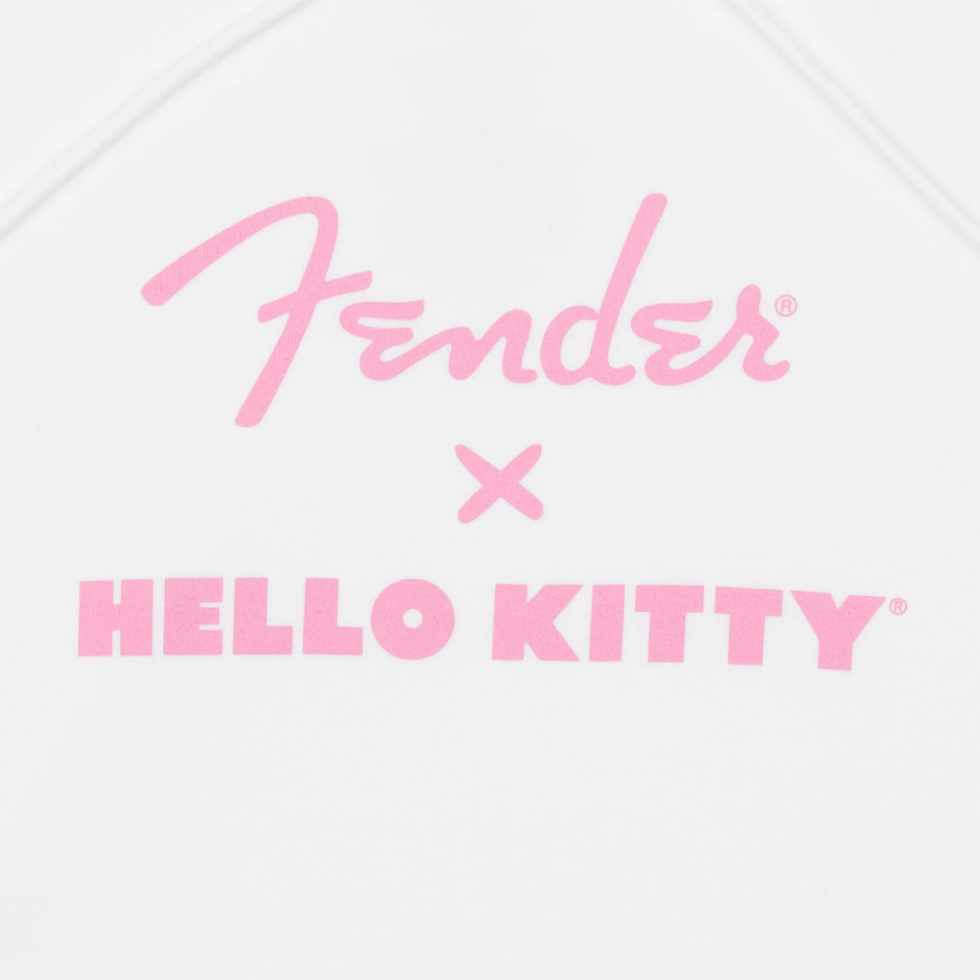 Fender Hello Kitty White Sleeve Logo Hoodie, White