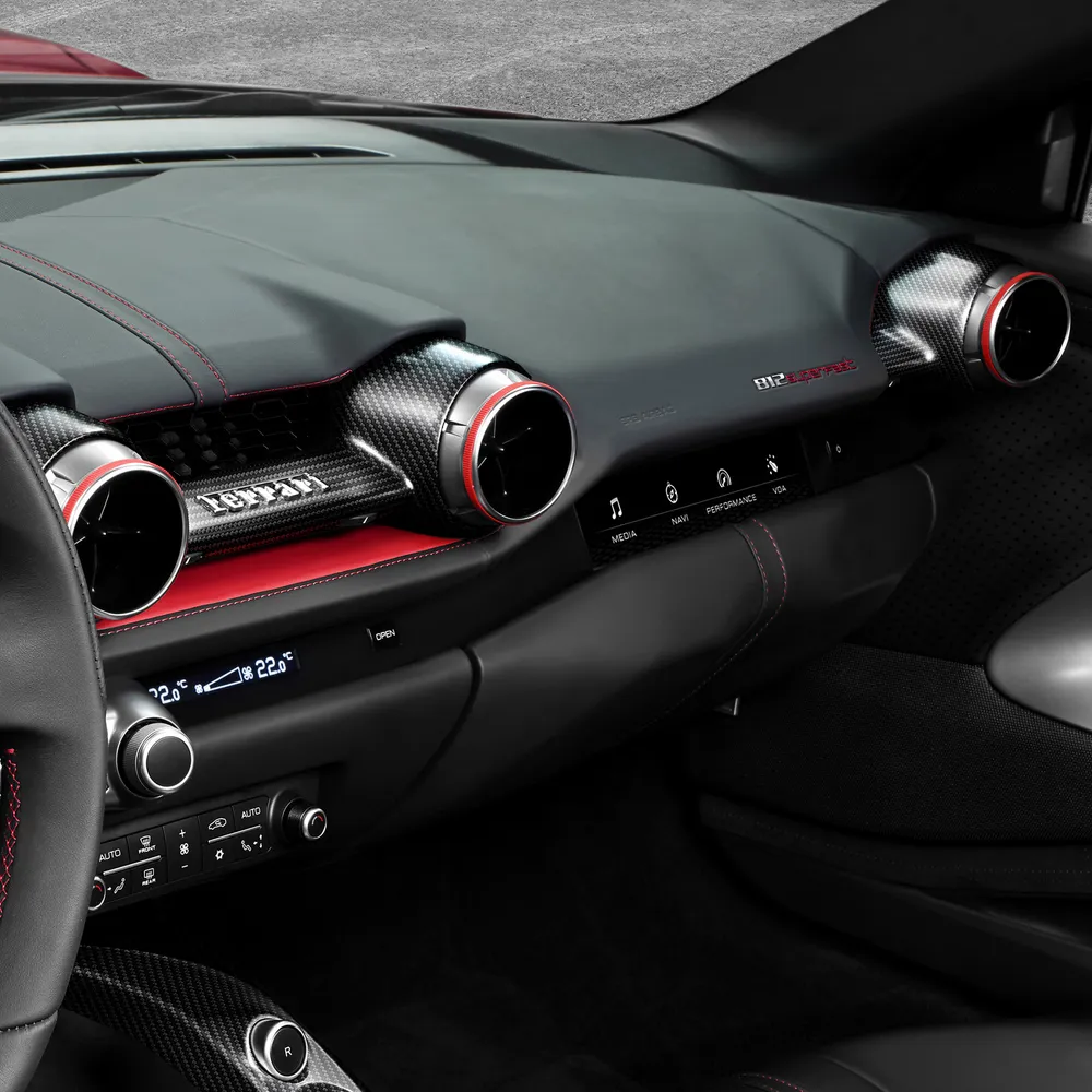 Ferrari 812 Superfast Carbon Fiber Dashboard Accents