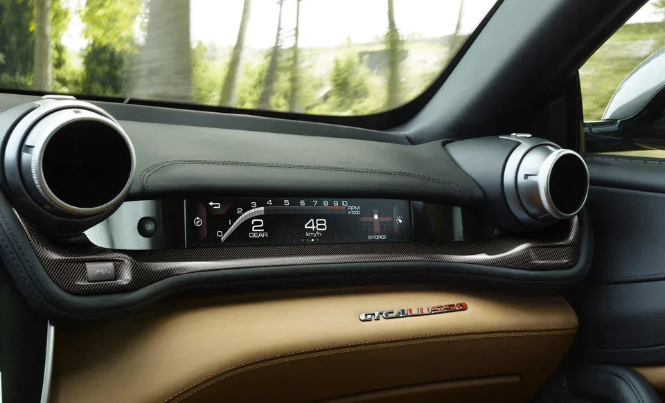 Ferrari GTC4 Lusso Carbon Fiber Dashboard Accents, Air Vent Tubes &/or Center