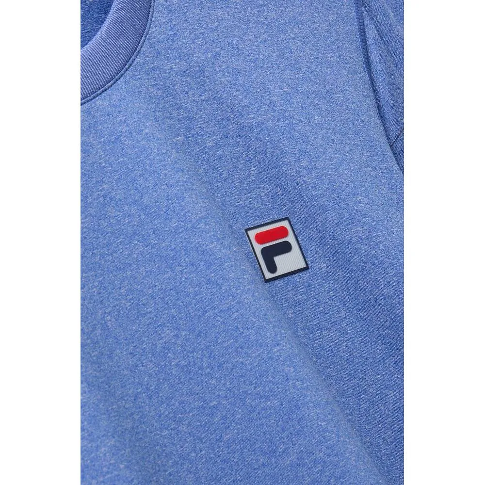Fila Men's Scallop Hem Heather Crew Top (Dazzling Blue Heather)