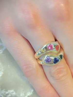 Floret Heart Ring Gold
