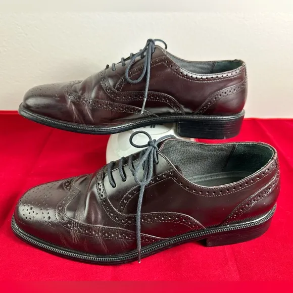 Florsheim Men's Leather Wingtip Oxford Brogue Dress Shoes, Sz 10.5