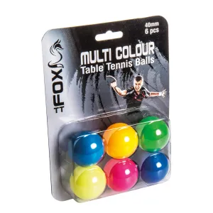 Fox TT Coloured Table Tennis Balls (Pack of 6)