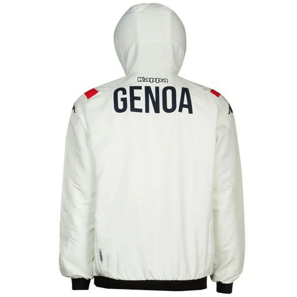 Genoa CFC white/navy hooded presentation soccer tracksuit 2020 - Kappa