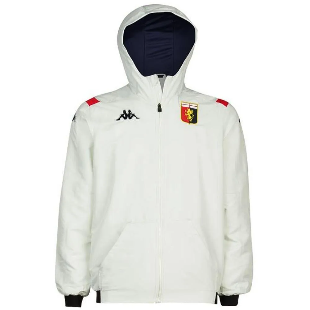 Genoa CFC white/navy hooded presentation soccer tracksuit 2020 - Kappa