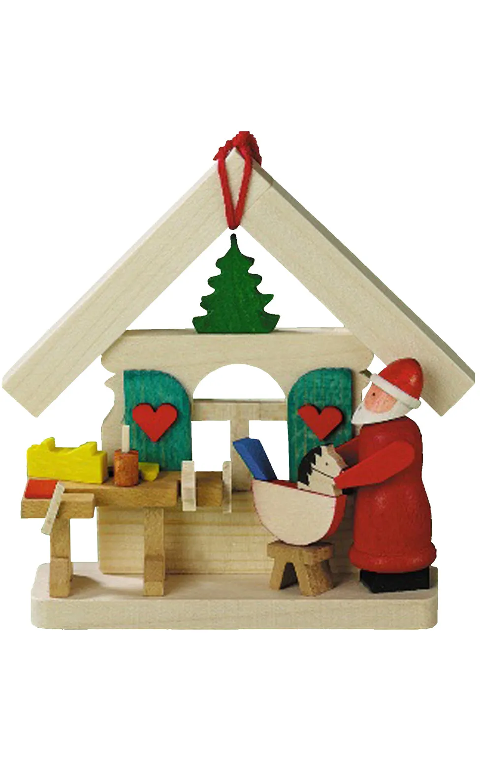 German Christmas Ornament: Santa in His Workshop