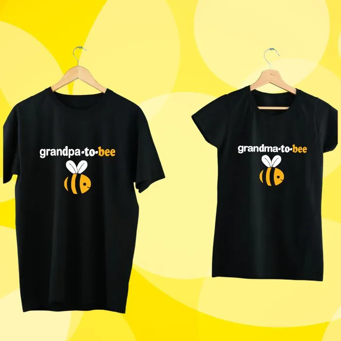 Grandpa and Grandma to bee Baby Announcement T-Shirt