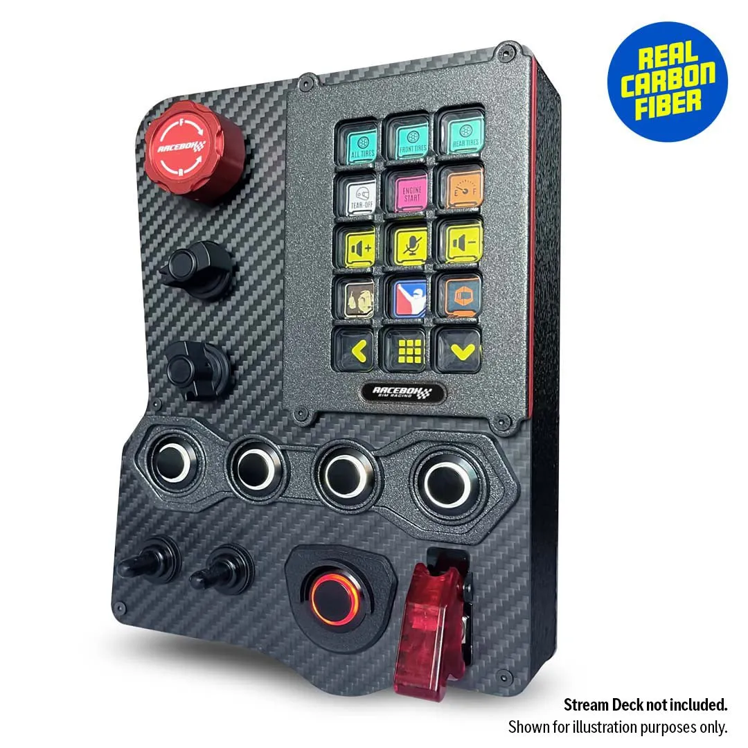 GTR Carbon Fiber Button Box for Stream Deck