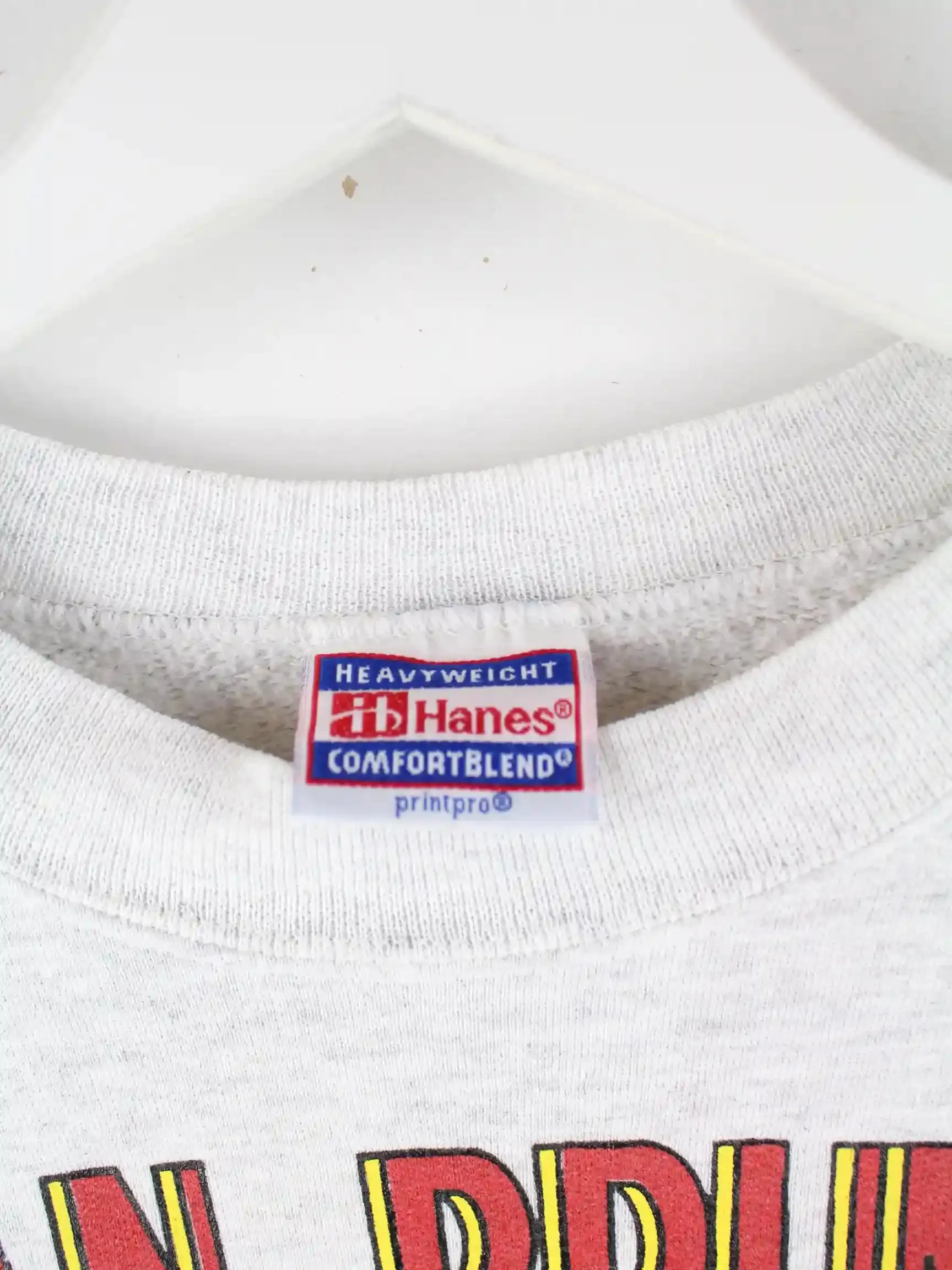 Hanes 80s Vintage San Bruno Soccer Print Sweater Grau S